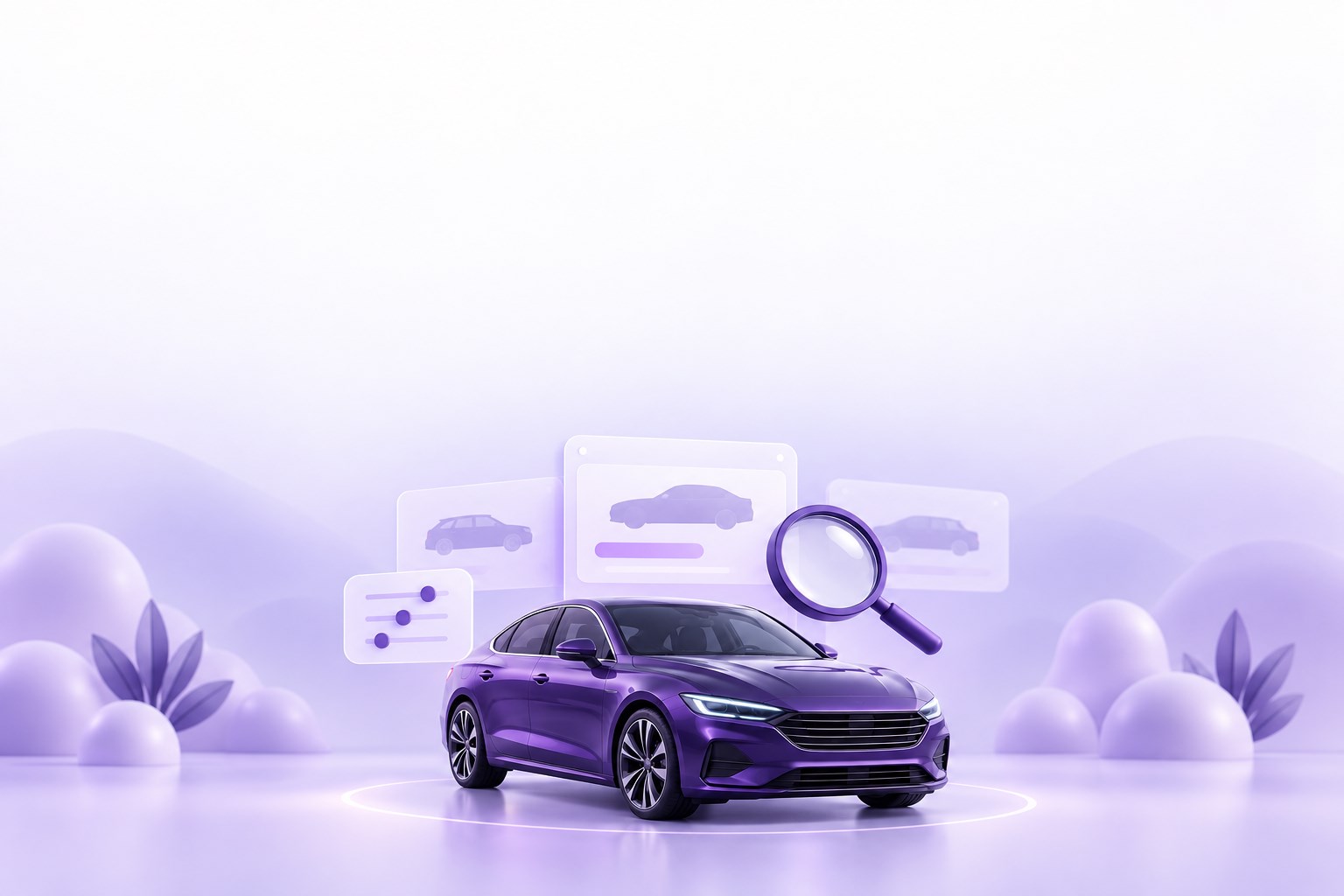 Car search and comparison illustration